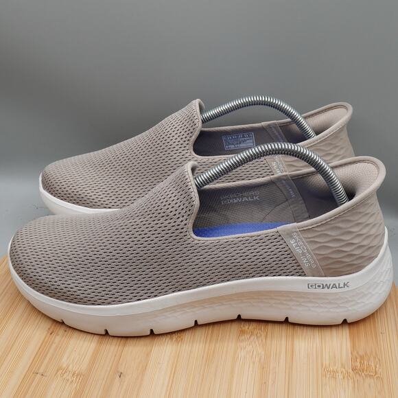 Skechers Womens Size 11 W Wide Taupe Slip-ins GO WALK Flex Relish Sneakers EUC - Picture 1 of 9